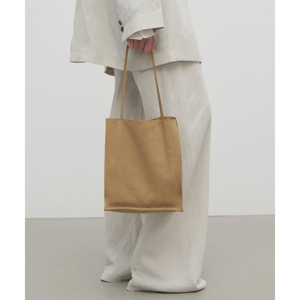 The Row To Go Large Tote Bag in Beige Suede MSRP $2000